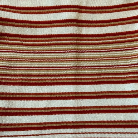 vintage 70s style chevron stripe orange brown tshirt - Picture 6 of 8